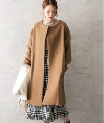 어반 리서치 ROSSO 고급 카멜 롱 코트