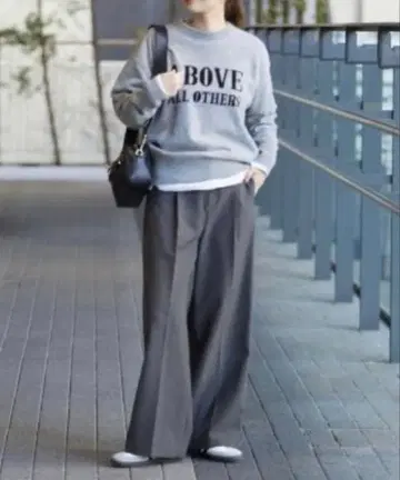 저널 스탠다드 WASHABLE TW 와이드 슬랙스 팬츠 그레이