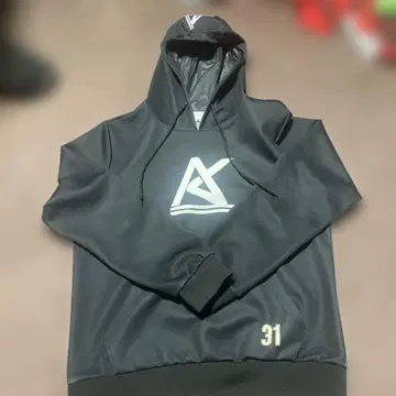 KACHI 후드 부착 후드티 블랙