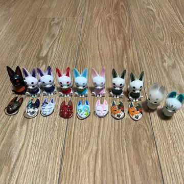 꽃색깔 여우 마스코트 7종류