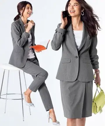 택 포함 새상품 [ 4세트 ] 워셔블/주름 방지 매니시 수트(스트레치)