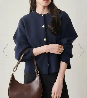RANAN 골드톤 버튼 니트 가디건 네이비 새상품
