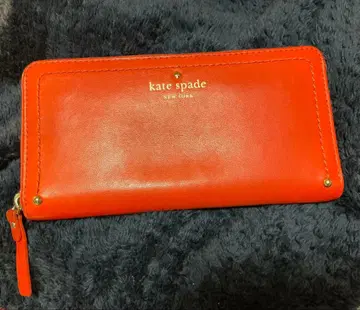케이트 스페이드 오렌지 가죽 장지갑