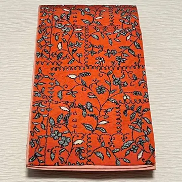 주홍색 담쟁이덩굴 패턴 [반폭 오비] 목화 111602