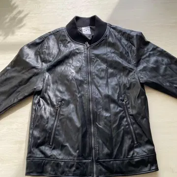 가죽 재킷 남성용 L 사이즈 미사용 블랙