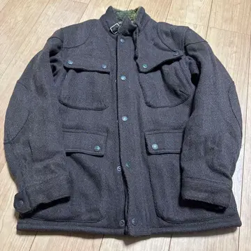 울 혼방 다크 브라운 자켓
