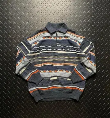 패턴 코튼 니트 구제 의류