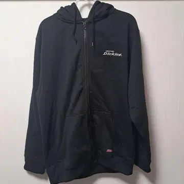 Dickies 블랙 풀 집업 후드티