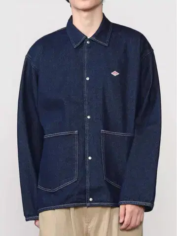 단톤 코튼 데님 커버올 데님 자켓
