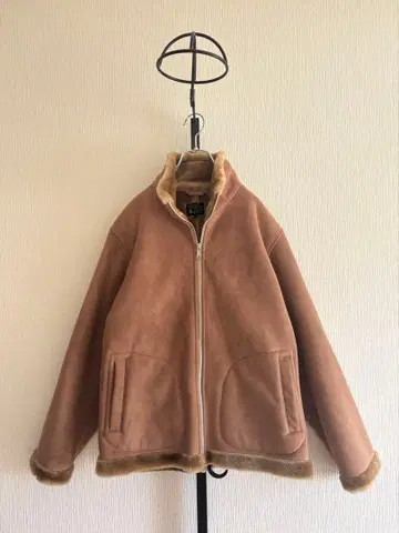 보아 자켓 블루종 무스탕 스웨이드