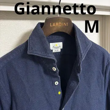 Giannetto slimfit 호리젠탈 칼라 셔츠 네이비 M