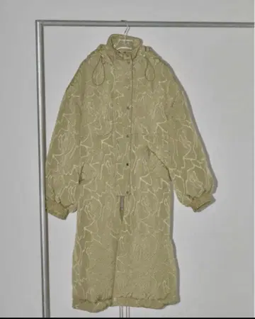 todayful 자카드 파이핑 코트 카키 36 새상품