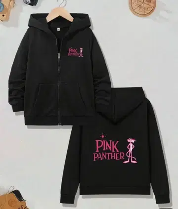 핑크 팬서 후드티 남녀 공용 S 블랙 후드티