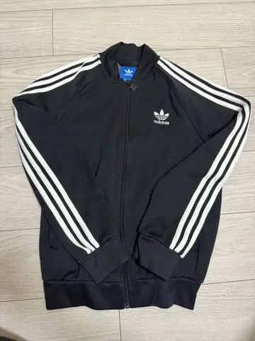 adidas 블랙 스트라이프 저지 S