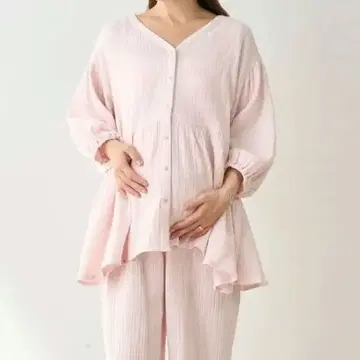 [ 물세탁만 ] gelato pique 마터니티 거즈 풀오버 파자마