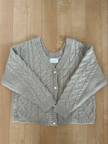 미셸 마카롱 니트 가디건 케이블 니트 F