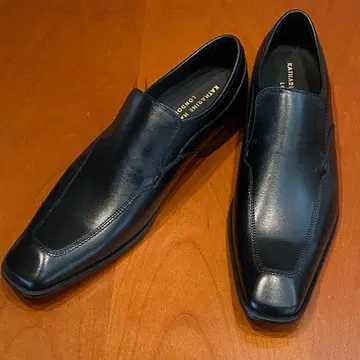 미사용 새상품 캐서린 햄넷 비즈니스 슈즈 블랙 26.5 천연 가죽