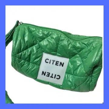 CITEN 퀼팅 그린 숄더백 드럼백
