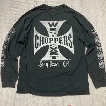 90s- 웨스트 코스트 초퍼스 롱t USA제 페이드 블랙 XL