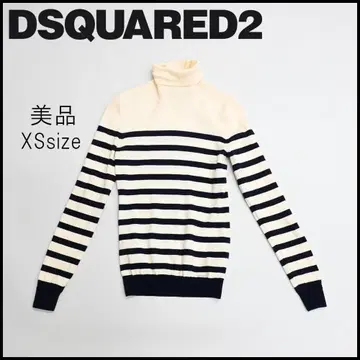 47556 겨울 디스퀘어드 니트 보더 하이넥