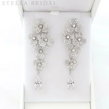 스텔라 브라이덜 지르코니아 웨딩 귀걸이 블랑 부케