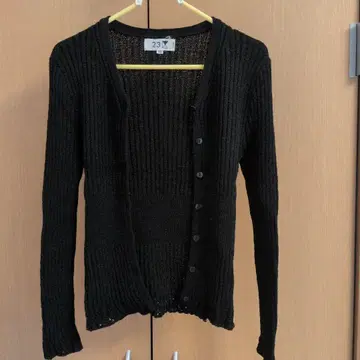 리브 니트 블랙 가디건 32 사이즈 23구