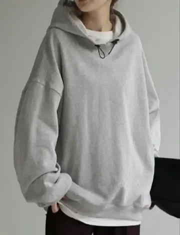 [ HUG.U ] 후드 부착 후드티 그레이 F