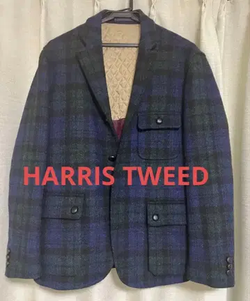 Harris Tweed 체크 무늬 테일러드 자켓