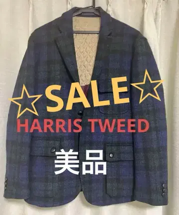 [ 세일 ] Harris Tweed 체크 무늬 테일러드 자켓