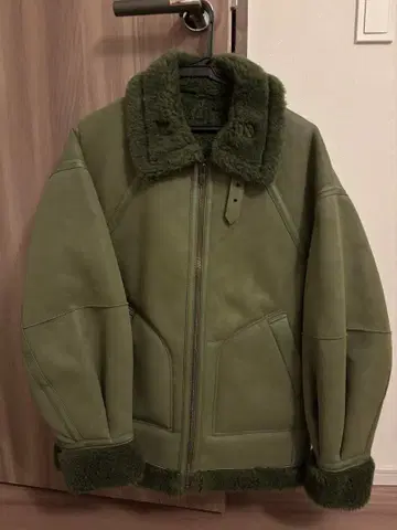 SLY 인조 가죽 보아 자켓 그린 카키 프리 사이즈