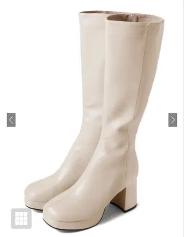 롱 부츠 화이트 베이지