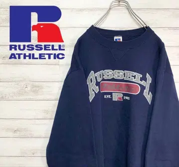 [ USA 제조 ] 러셀 맨투맨 빅 로고 프린트