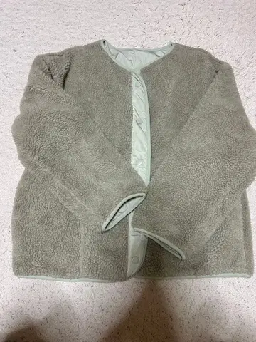 리버서블 보아 자켓 브라운 계열