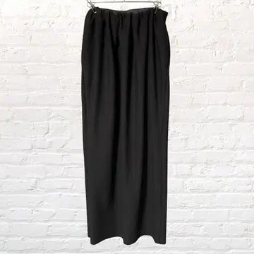 12085 meri 미일리 롱 스커트 블랙 허리밴딩 슬릿 구제 의류