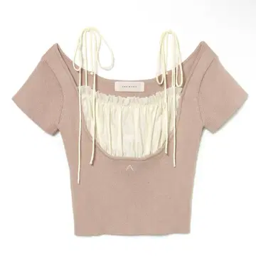 mew frill tops beige