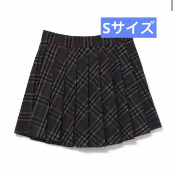 andmary Monica check pleats mini skirt