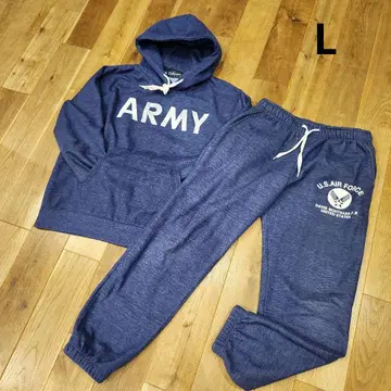 U.S. AIR FORCE ARMY 맨투맨 상하의 셋업 속기모 L
