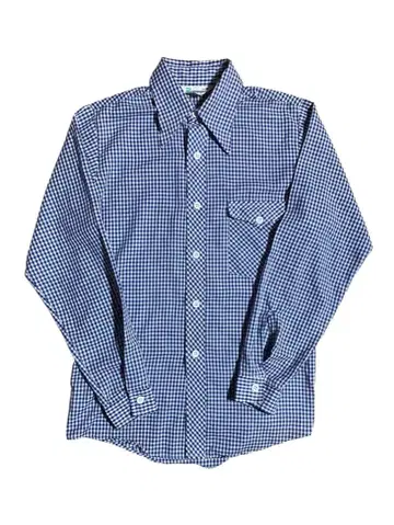 70s 랭글러 깅엄 체크 셔츠