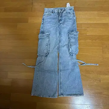 ZARA 카고 스타일 플레어 데님 라이트 블루