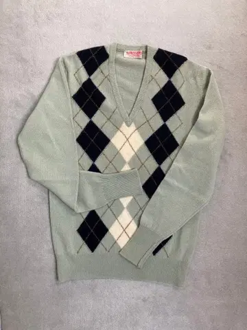 JAEGER 아가일 스웨터