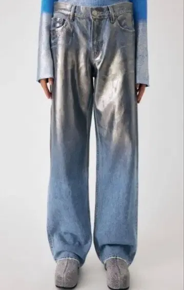 MOUSSY FOIL PRINT LOWRISE STRAIGHT