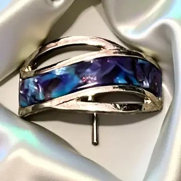 엘레강트한 파랑 보라색 헤어 액세서리