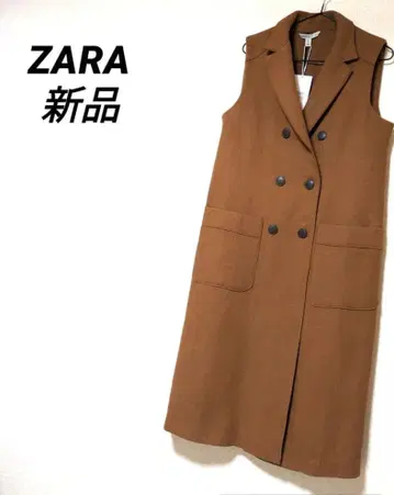 ZARA 롱베스트 울 더블 페이스 코트 더블 버튼 롱 베스트