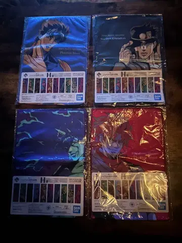 죠죠의 기묘한 모험 제일복권 타월 세트 4장