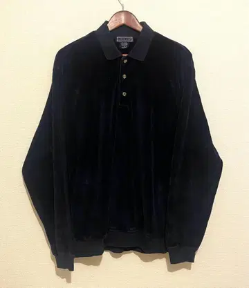 90s SAVILE ROW 벨로아 피케 셔츠 NAVY SIZE M