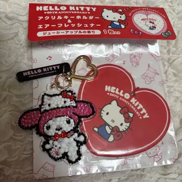 반짝반짝 마이멜로디 키티 아크릴 키링 카라비너 포함 에어 프레쉬너