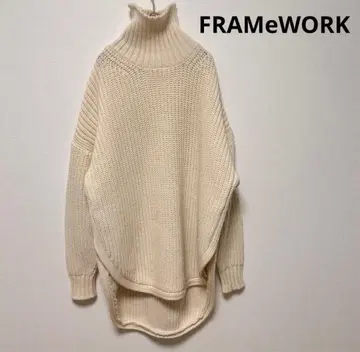 프레임워크 FRAMeWORK 스웨터 긴팔 터틀넥 울 혼방