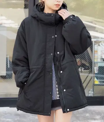 tiptop 멀티웨이 허리 스핀들 충전솜 후드 블루종