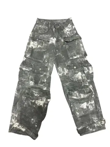카모 패턴 카고 팬츠 그레이