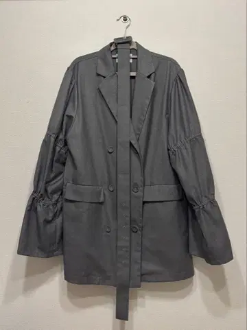 jouetie 슬리브 리본 자켓 그레이